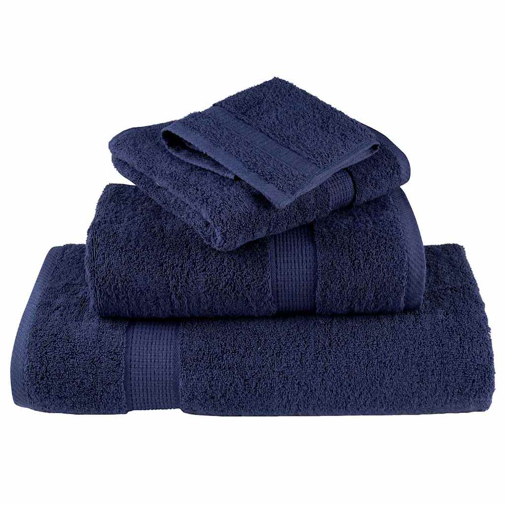 Panni per il viso SOLUND 4 pcs Blu marino Cotone - homemem39