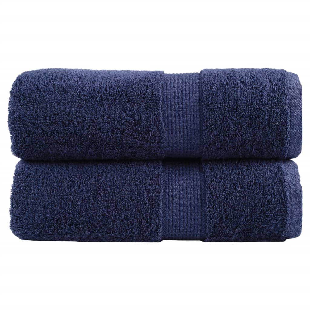 Asciugamani per ospiti Premium SOLUND 2 pz Blu navy 30x50 cm