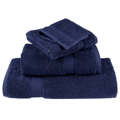 Asciugamani per Sauna SOLUND 2pz Blu Navy 50x100 cm 600gsm