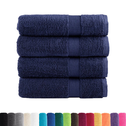 Asciugamani da Bagno SOLUND 4 pz Blu Navy 100x150cm 600gsm