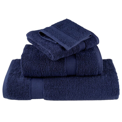 Asciugamani da Bagno SOLUND 4 pz Blu Navy 100x150cm 600gsm