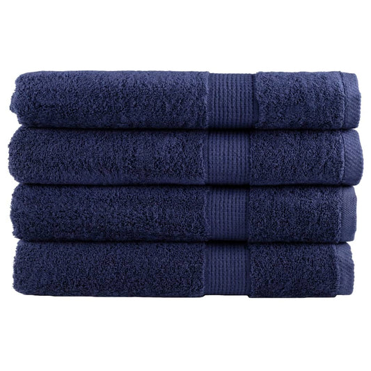 Asciugamani per Sauna SOLUND 4 pz Blu Navy 80x200cm 600gsm