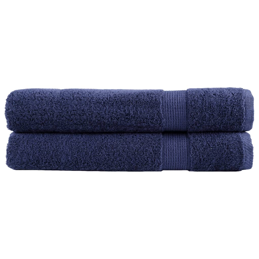 Asciugamani Premium SOLUND 2 pz Blu Navy 100x200cm 600gsm