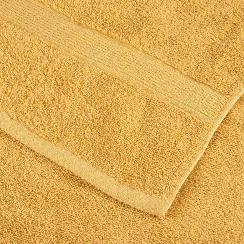 Asciugamano per Ospiti SOLUND 2 pz Oro 15 x 21 cm 550 gsm | homemem39