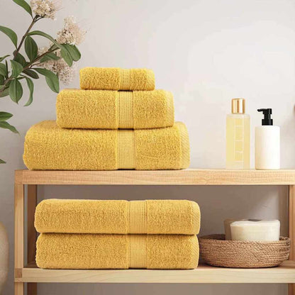 Asciugamano per Ospiti SOLUND 2 pz Oro 15 x 21 cm 550 gsm