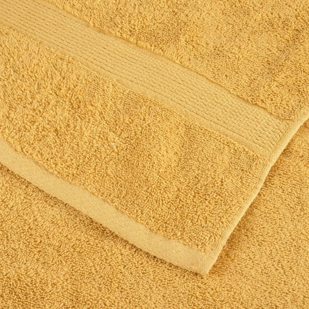 Asciugamani da Bagno SOLUND 2 pz Oro 100x150 cm 600gsm