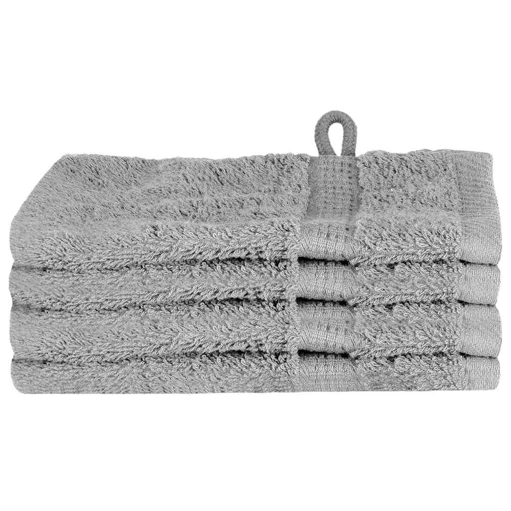 Panni per il viso 4 pcs Grigio Cotone - homemem39