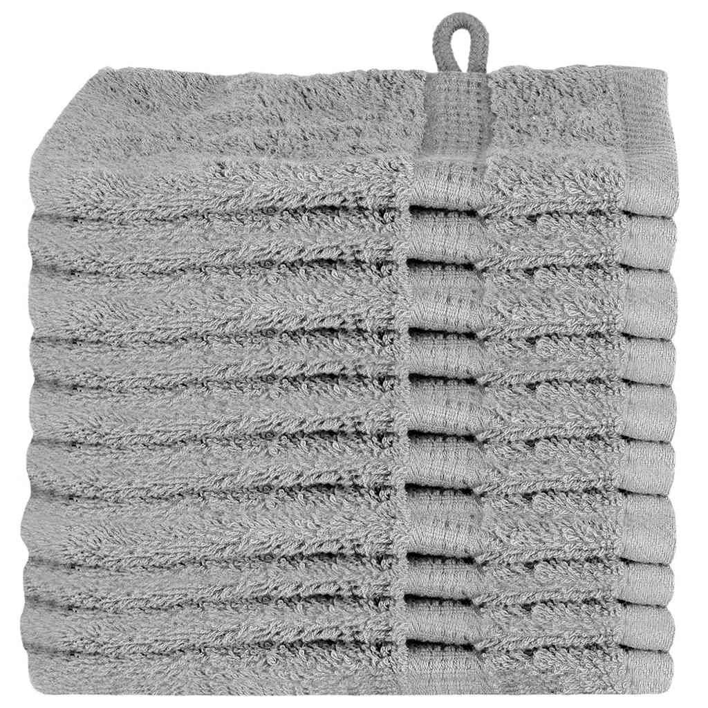 Panni per il viso SOLUND 10 pcs Grigio Cotone - homemem39