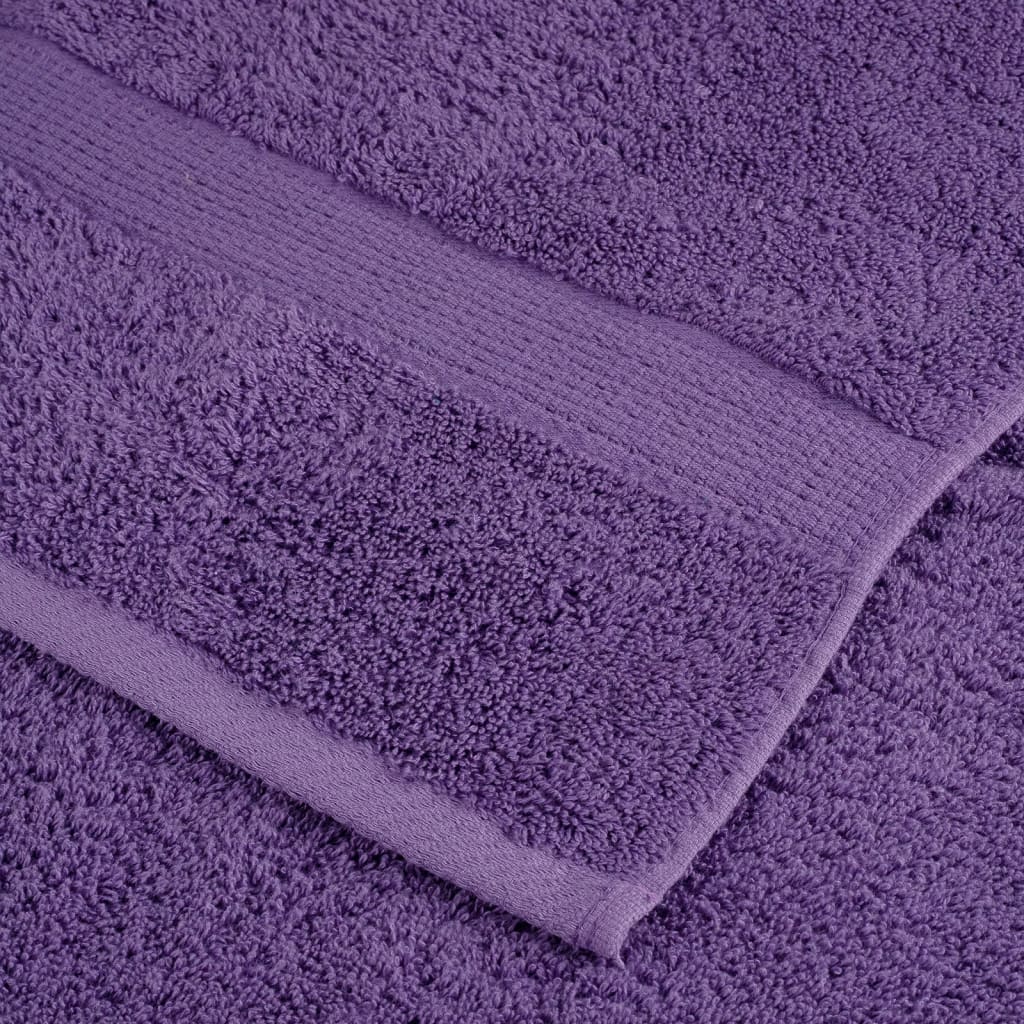 Asciugamani per Ospiti SOLUND 4 pz Viola 30x50 cm 600 g/m² - homemem39