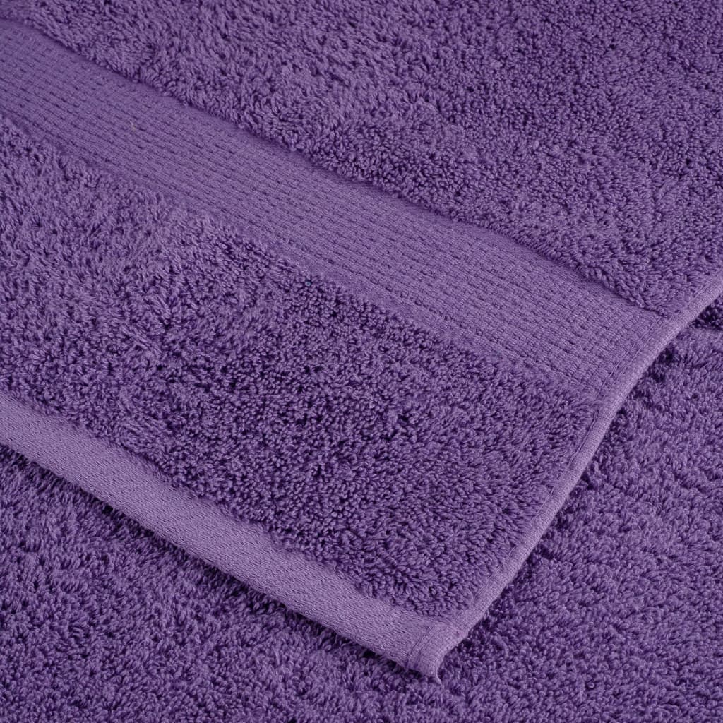 Asciugamani Premium SOLUND 2 pz Viola 50x100 cm 600 g/m² - homemem39
