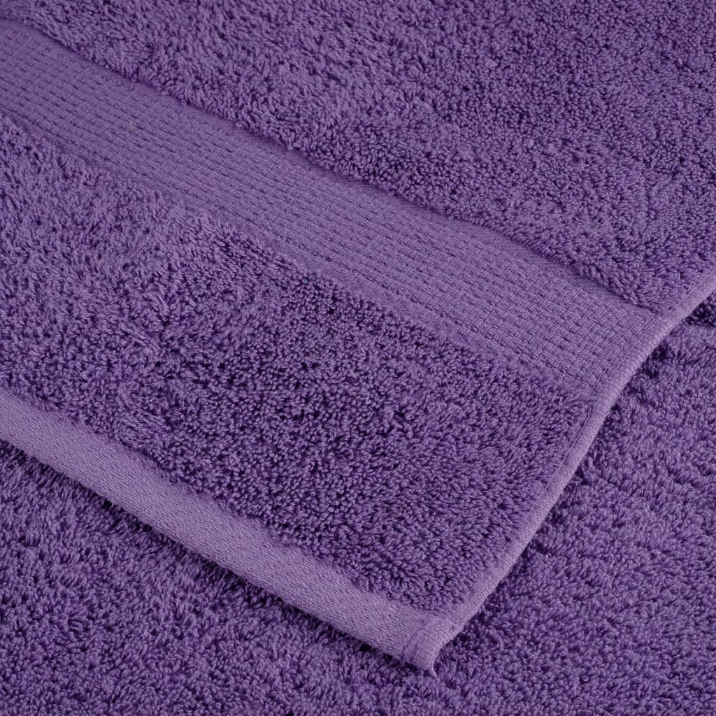 Asciugamani Premium SOLUND 4 pz Viola 50x100 cm 600 g/m² - homemem39