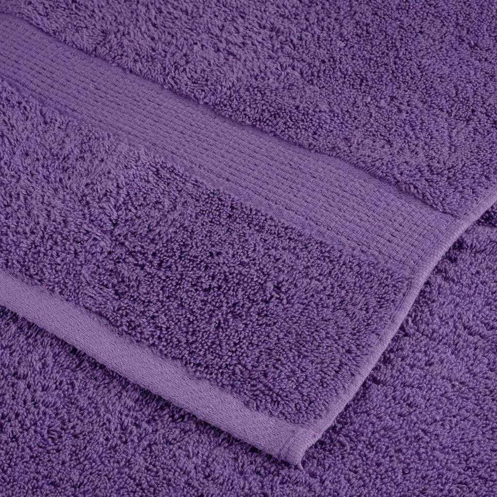 Asciugamani Premium SOLUND 10 pz Viola 50x100 cm 600 g/m²