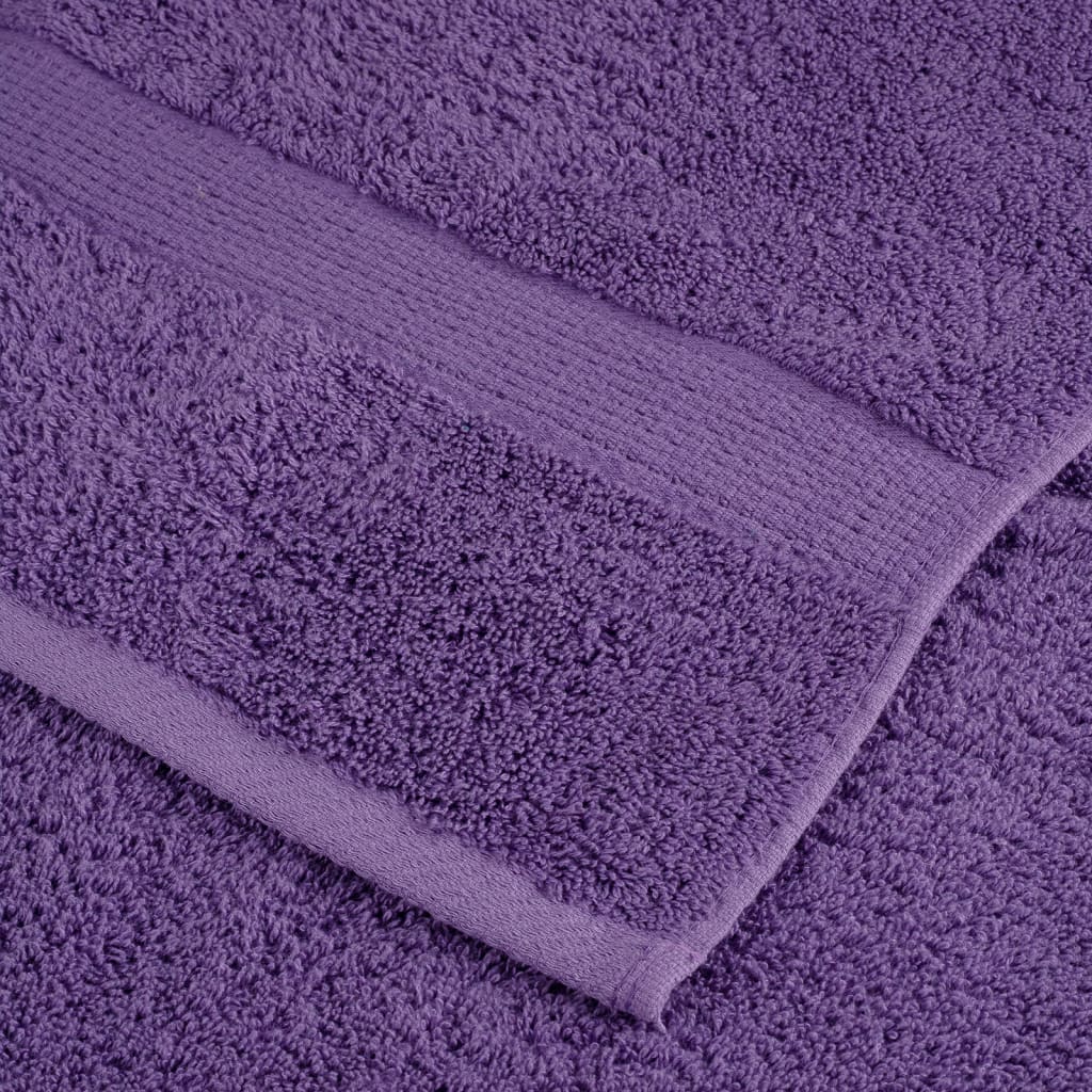 Asciugamani da Doccia SOLUND 4 pz Viola 70x140 cm 600 g/m²