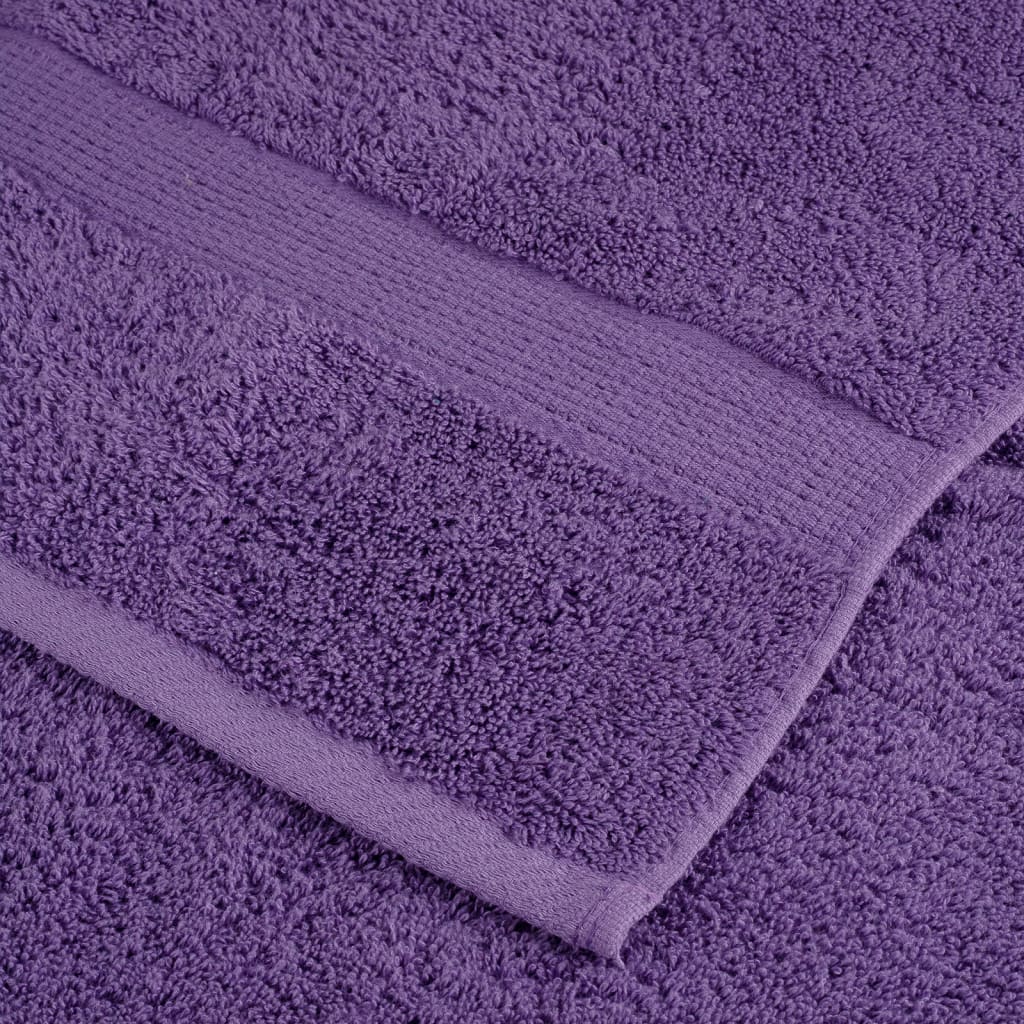 Asciugamani Premium SOLUND 10 pz Viola 100x200 cm 600 g/m²