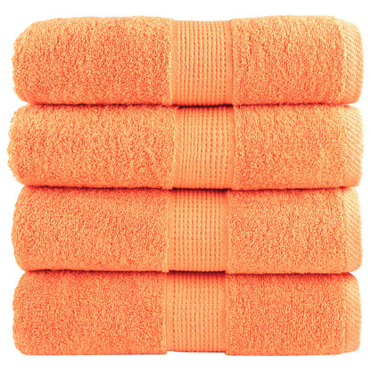 Asciugamani Premium SOLUND 4 pz Arancione 30x30 cm 600 g/m²