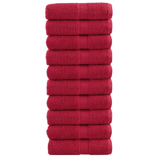 Salviette Premium SOLUND 10 pz Rosse 30x30 cm 600 g/m²