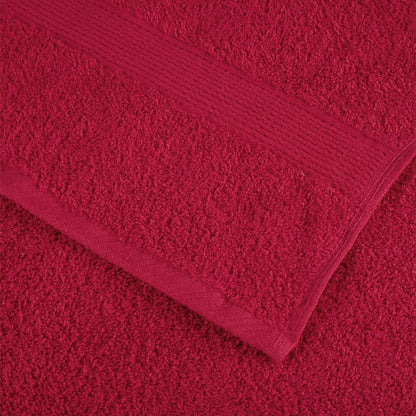 Asciugamani Premium SOLUND 10 pz Rosso 100x200 cm 600 g/m²