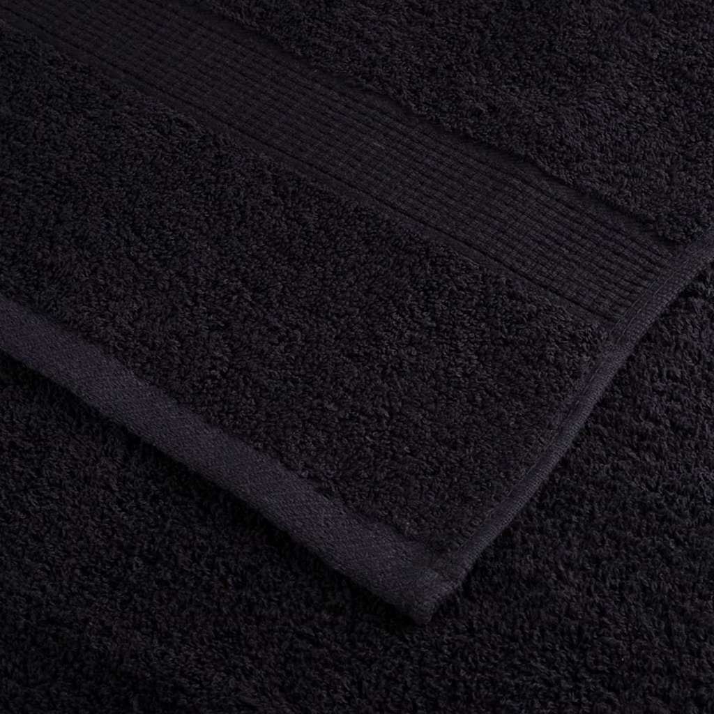 Asciugamano per Ospiti SOLUND 2 pz Nero 15 x 21 cm 550 gsm | homemem39