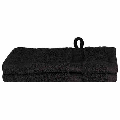 Asciugamano per Ospiti SOLUND 2 pz Nero 15 x 21 cm 550 gsm | homemem39