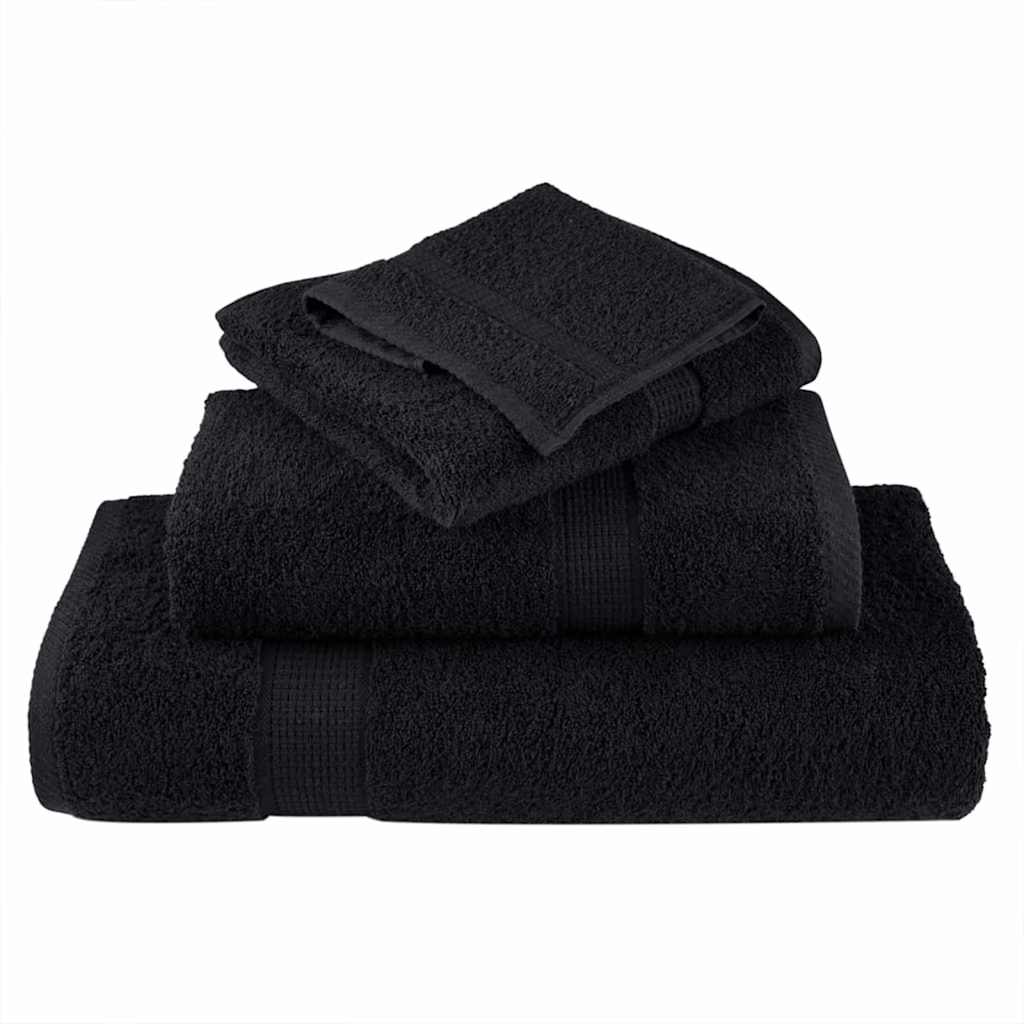 Asciugamano per Ospiti SOLUND 2 pz Nero 15 x 21 cm 550 gsm | homemem39