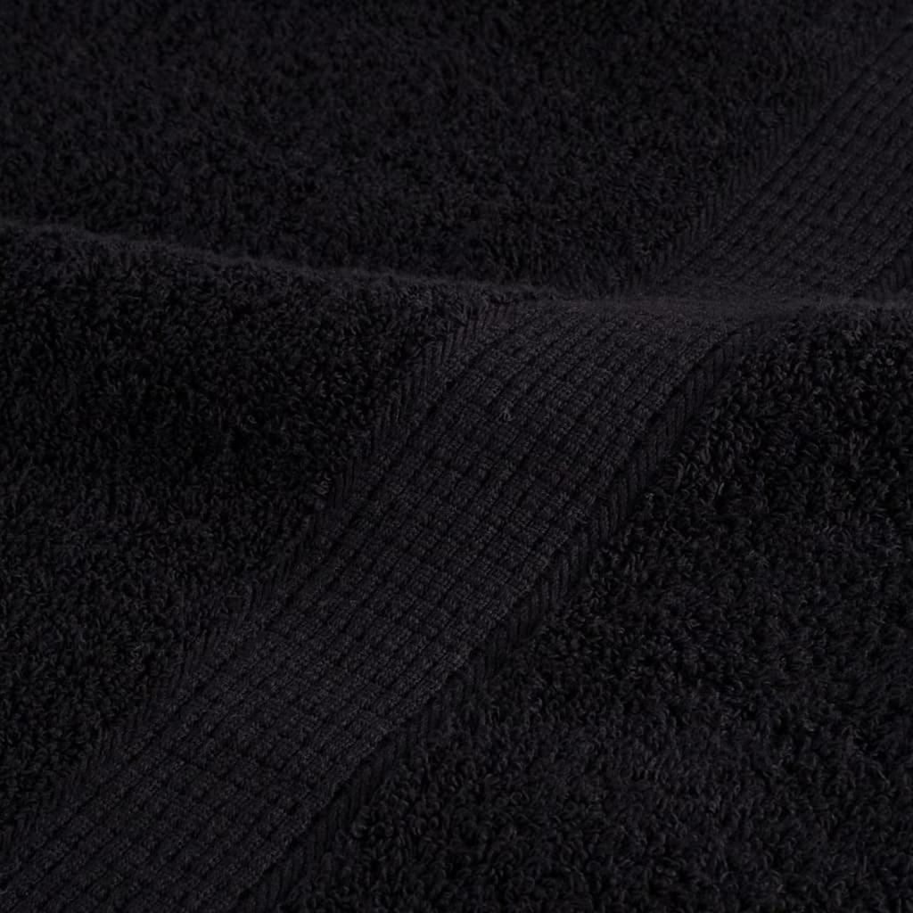 Asciugamano per Ospiti SOLUND 4 pz Nero 15 x 21 cm 550 gsm | homemem39