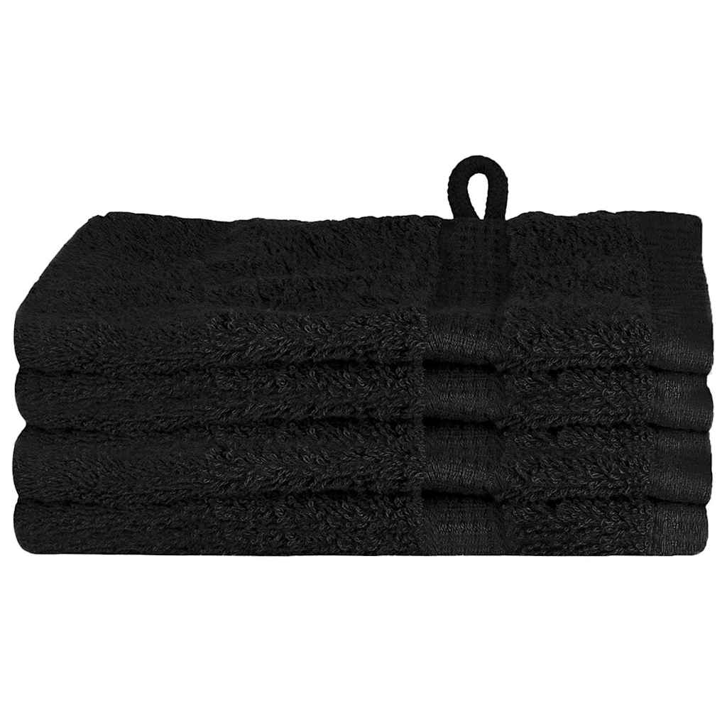 Asciugamano per Ospiti SOLUND 4 pz Nero 15 x 21 cm 550 gsm | homemem39