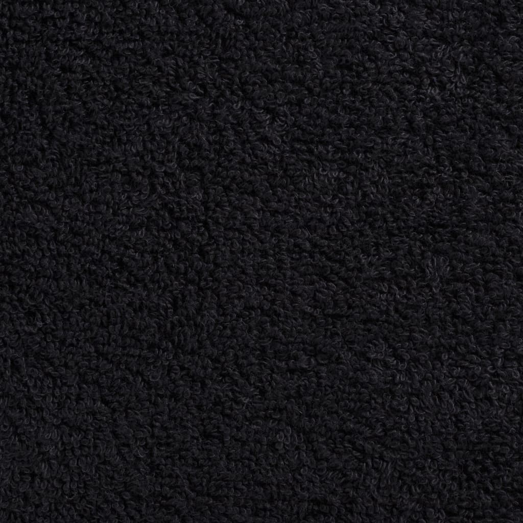Asciugamani Premium SOLUND 4 pz Neri 50x100 cm 600 g/m²