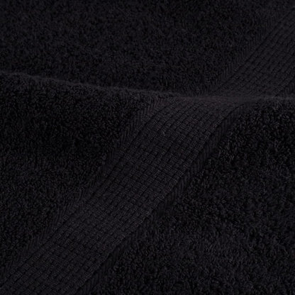 Asciugamani Premium SOLUND 4 pz Neri 50x100 cm 600 g/m²