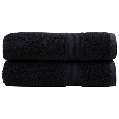 Asciugamani da bagno Premium SOLUND 2 pz Nero 100x150cm 600g/m² | homemem39