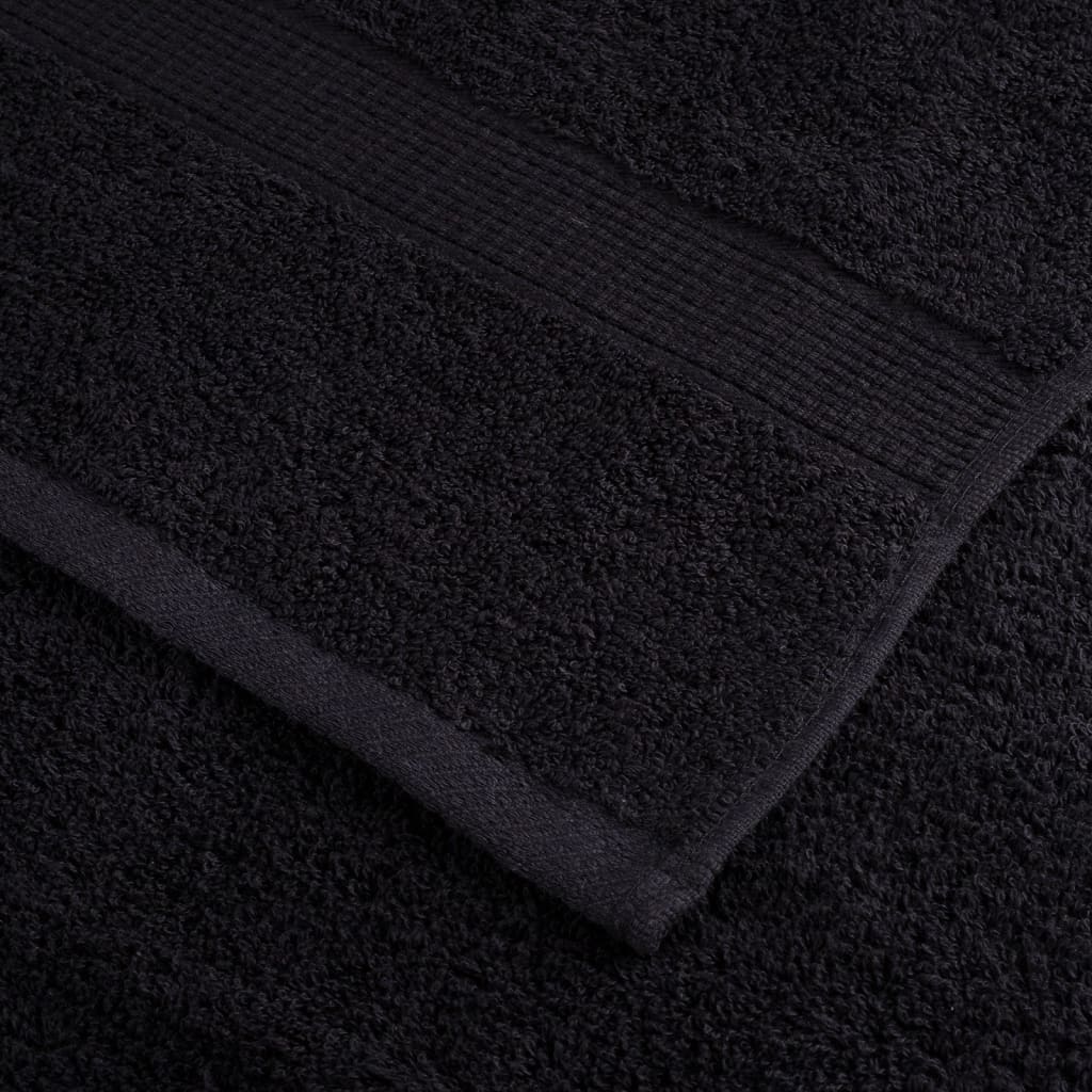 Asciugamani da bagno Premium SOLUND 4 pz Nero 100x150cm 600g/m²