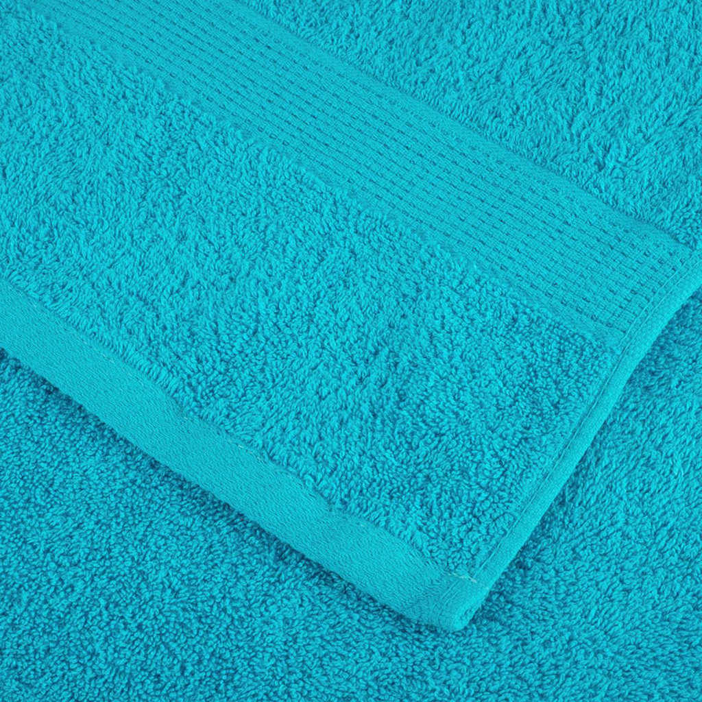 Asciugamano per Ospiti SOLUND 4 pz Turchese 15 x 21 cm 550 gsm | homemem39