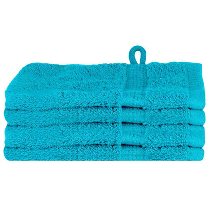 Asciugamano per Ospiti SOLUND 4 pz Turchese 15 x 21 cm 550 gsm | homemem39