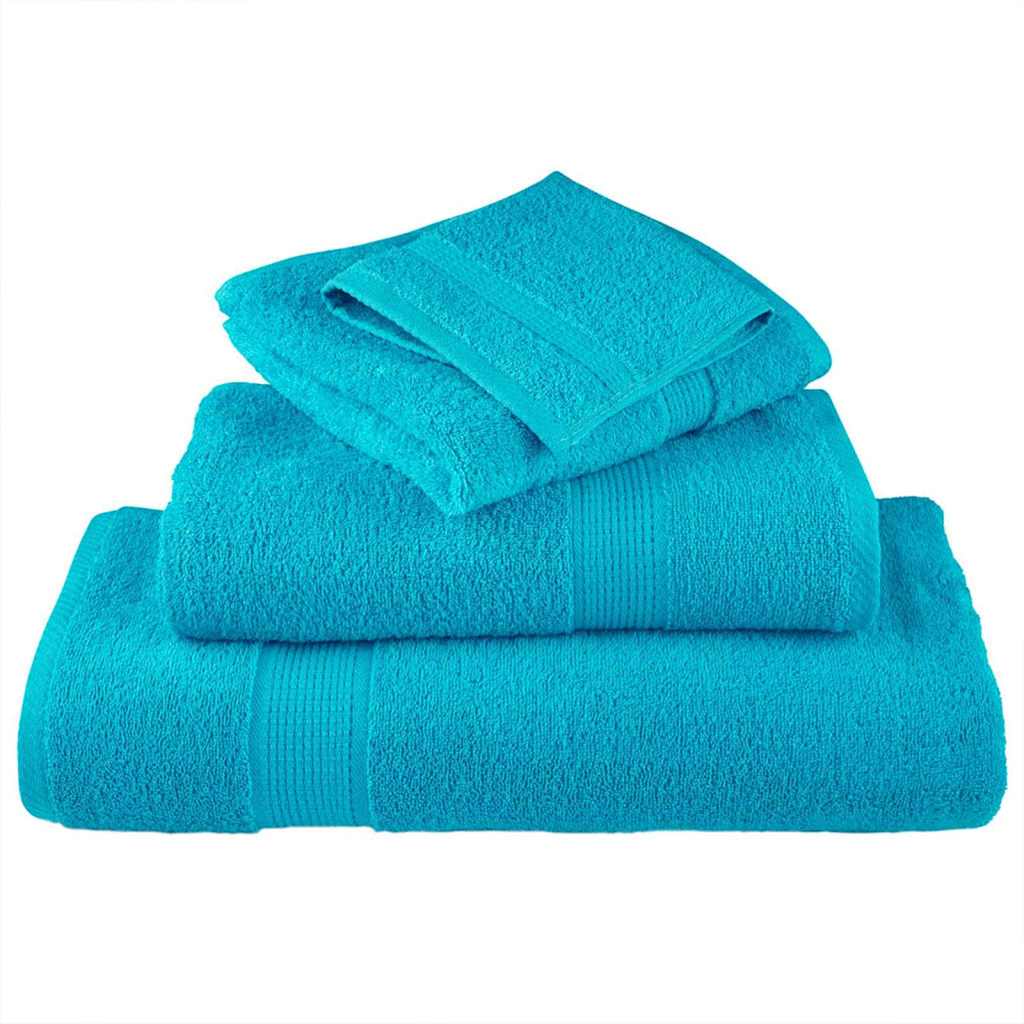 Panni per il viso 4 pcs Turchese Cotone - homemem39