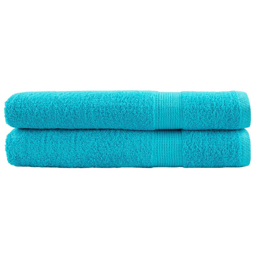 Asciugamani Premium SOLUND 2pz Turchesi 100x200cm 600 g/m² | homemem39
