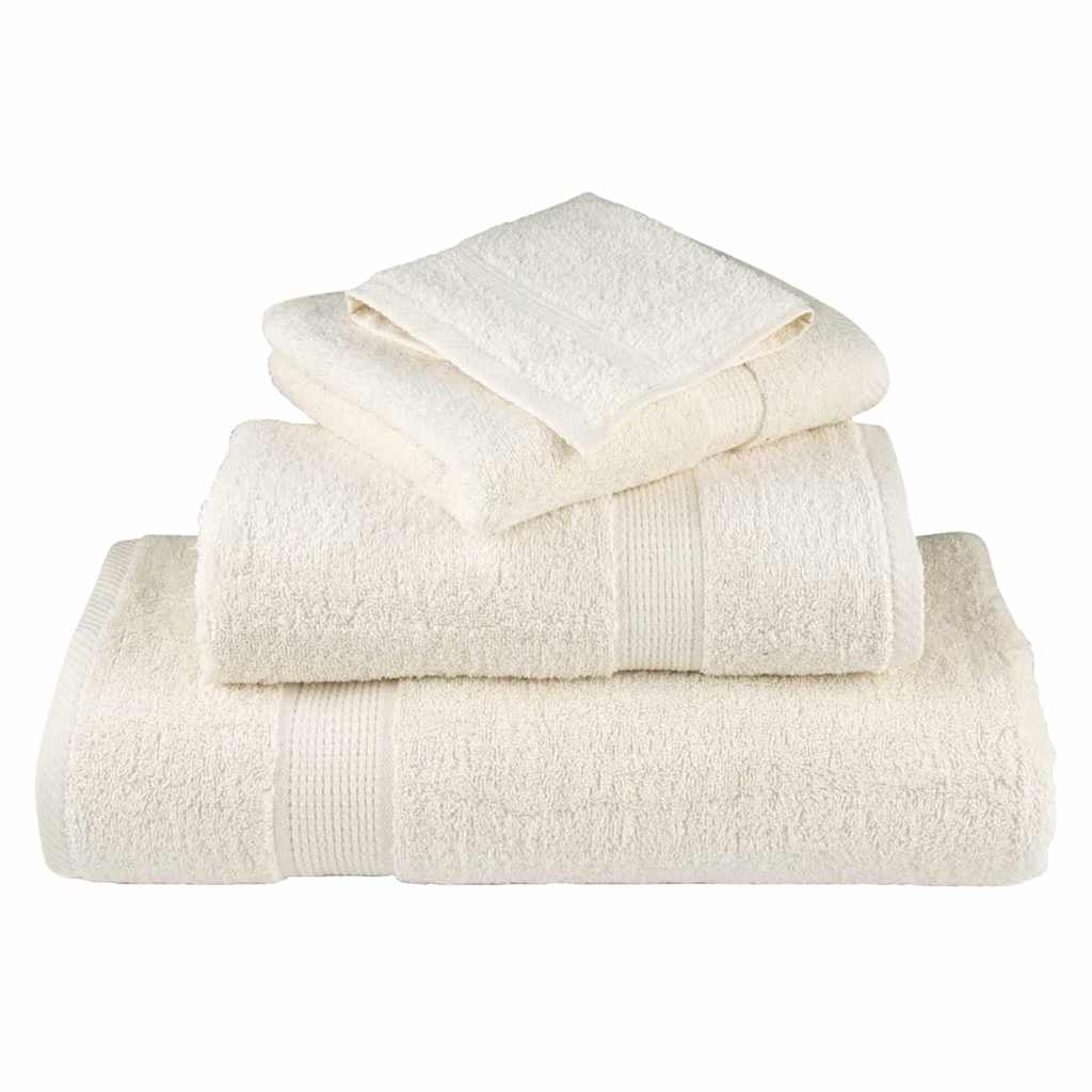 Asciugamano per Ospiti SOLUND 2 pz Crema 15 x 21 cm 550 gsm | homemem39