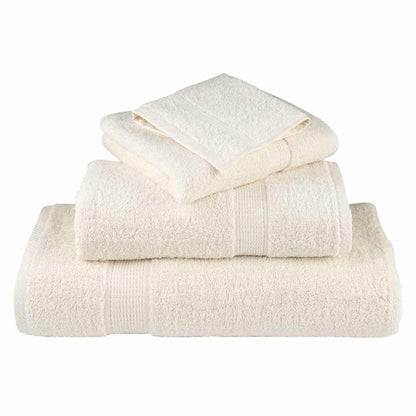 Asciugamano per Ospiti SOLUND 2 pz Crema 15 x 21 cm 550 gsm | homemem39