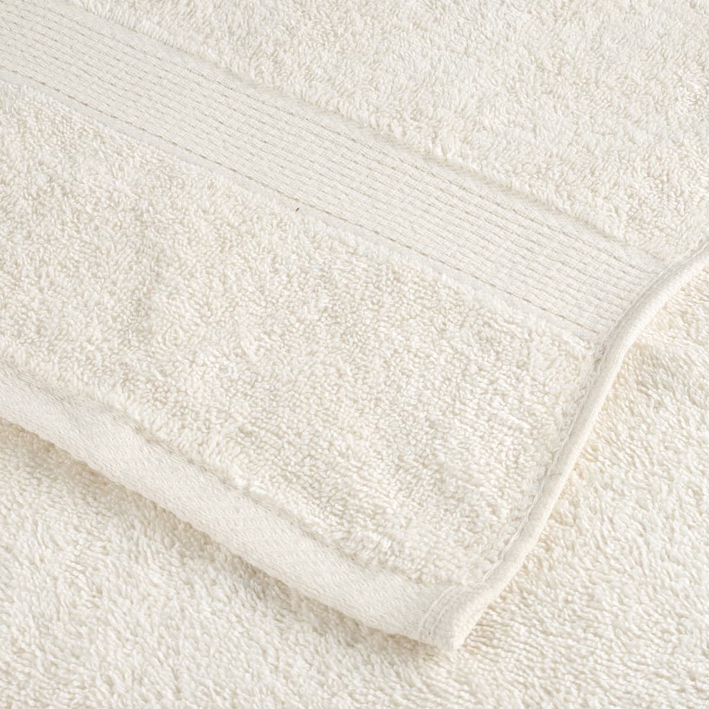 Asciugamani da Doccia SOLUND 2 pz Crema 70x140 cm 600 g/m²