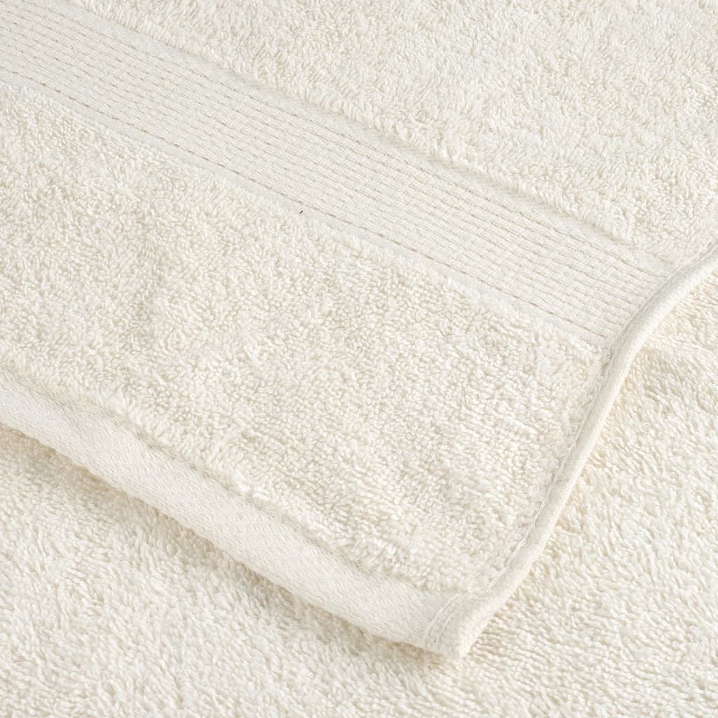 Asciugamani da Doccia SOLUND 4 pz Crema 70x140 cm 600 g/m²