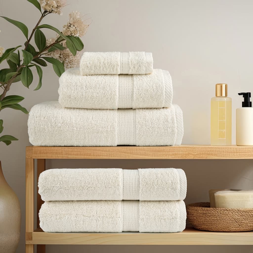 Asciugamani da bagno Premium SOLUND 4pz Crema 100x150cm 600g/m²