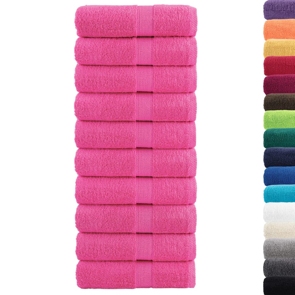 Asciugamani per Ospiti SOLUND 10 pz Rosa 30x50 cm 600 g/m² - homemem39