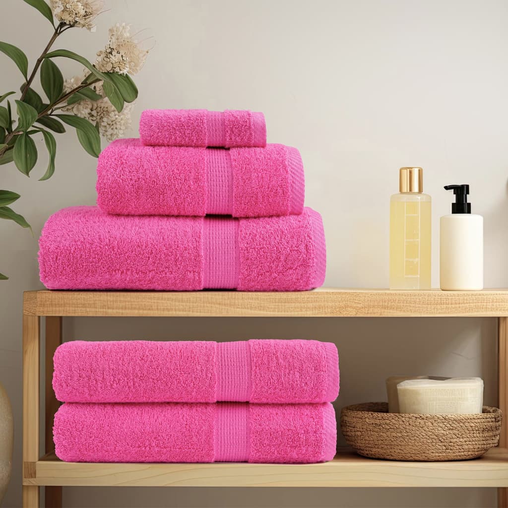 Asciugamani da bagno Premium SOLUND 2 pz Rosa 100x150cm 600g/m²