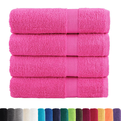Asciugamani da bagno Premium SOLUND 4 pz Rosa 100x150 cm 600 g/m²