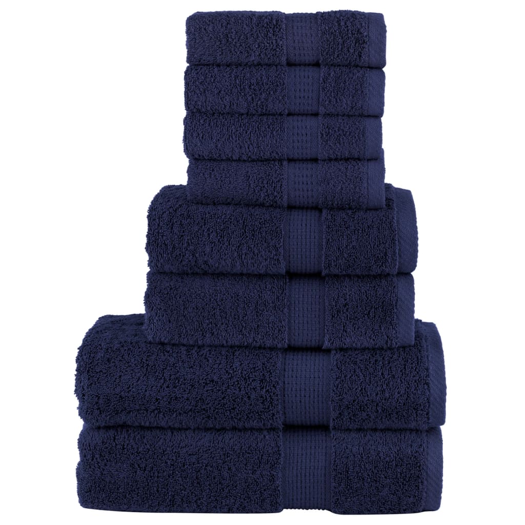 Set ASciugamani SOLUND 8 pz Blu Navy 600 gsm | homemem39
