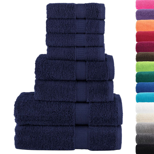 Set ASciugamani SOLUND 8 pz Blu Navy 600 gsm - homemem39
