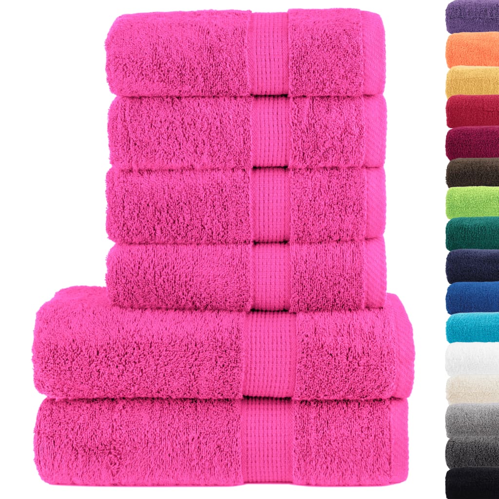 Set ASciugamani SOLUND 6 pz Rosa 600 gsm - homemem39