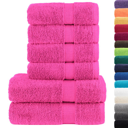 Set ASciugamani SOLUND 6 pz Rosa 600 gsm - homemem39