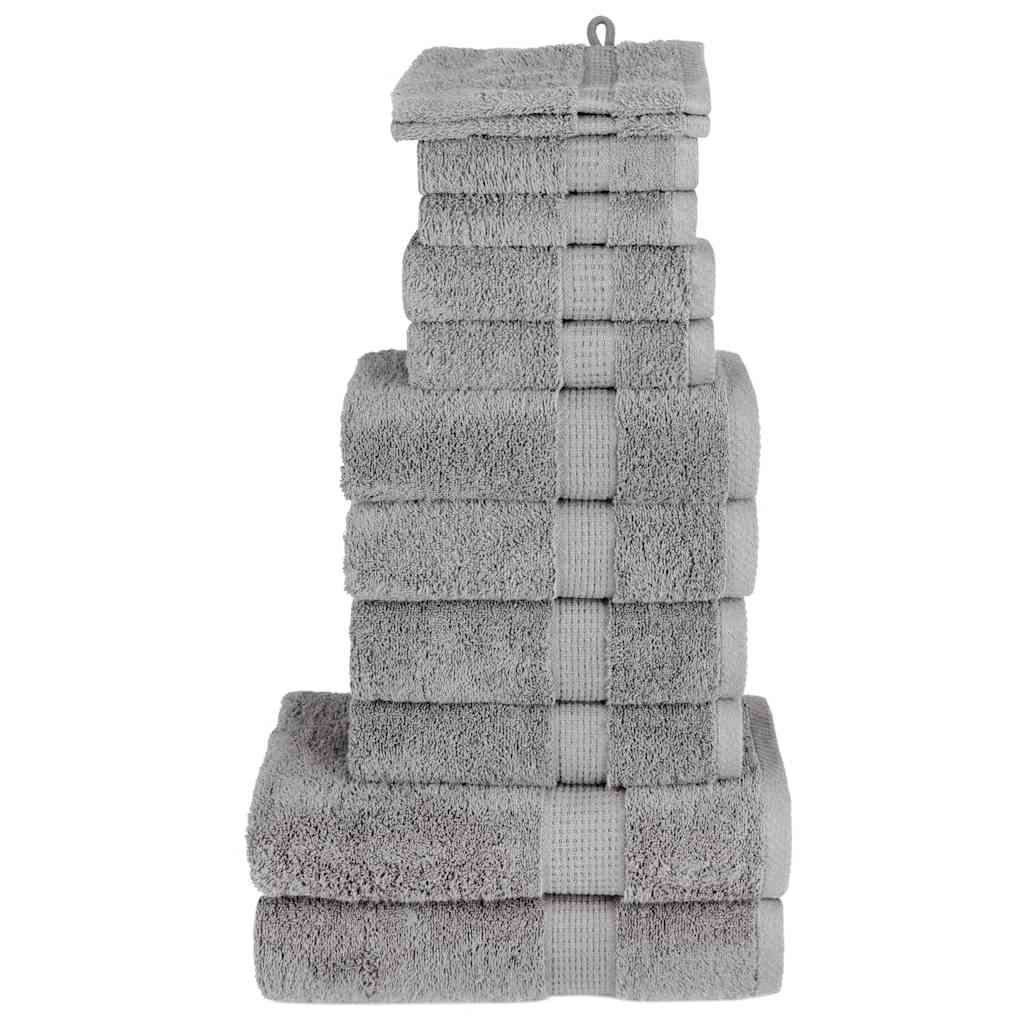 Set ASciugamani SOLUND 12 pz Grigio 600 gsm | homemem39