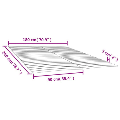 Doghe di ricambio per letto con 48 doghe 2 pz 90x200 cm | homemem39