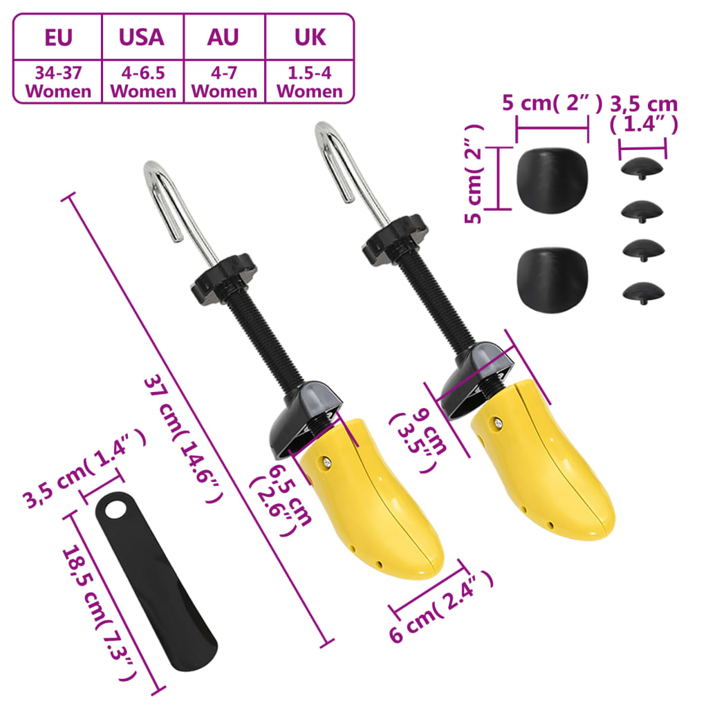 Allargascarpe con Calzascarpe Giallo EU 34-37 in Plastica