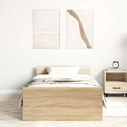 Giroletto senza Materasso Rovere Sonoma 90x200 cm in Truciolato | homemem39